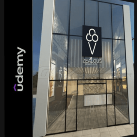 UDEMY – 3DS MAX & VRAY – DESIGN 3D MODERN SHOP PROJECT IN 4.5 HRS. (Premium)