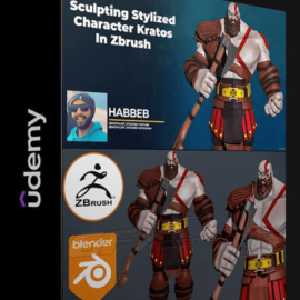 UDEMY – SCULPTING STYLIZED CHARACTER KRATOS IN ZBRUSH (Premium)