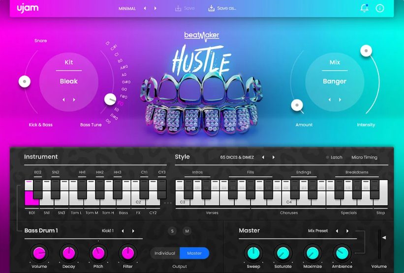 uJAM beatMaker HUSTLE v2.2.1 / v2.1.2 + LiBRARY [WiN, MacOSX]