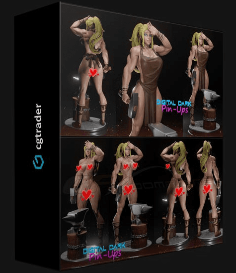 CGTRADER – BLACKSMITH WITH HEAD VARIATION WITH NSFW VERSION AND MINIATURES 3D PRINT MODEL