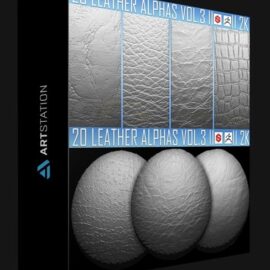 ARTSTATION – 20 LEATHER ALPHAS VOL.3 (ZBRUSH, SUBSTANCE, 2K) (Premium)