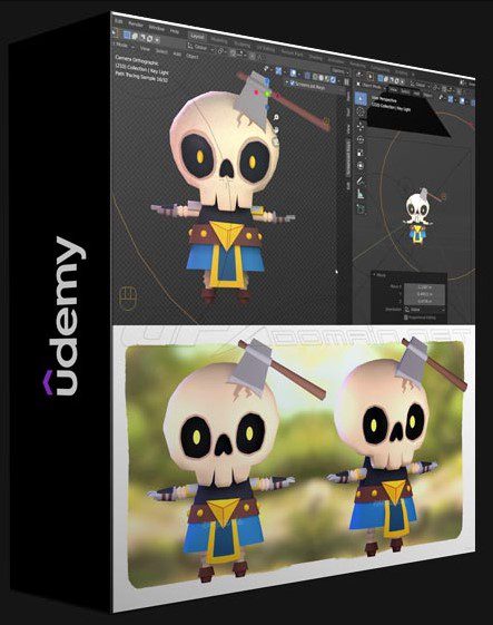 UDEMY – BLENDER: MAKE A LOW POLY SKELETON 3D CHARACTER