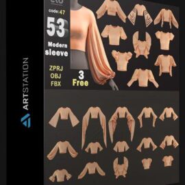 ARTSTATION – 53 SLEEVES , 3 FREE , (ZPRJ , FBX , OBJ , MTL) BY SHIMA.MIR (Premium)