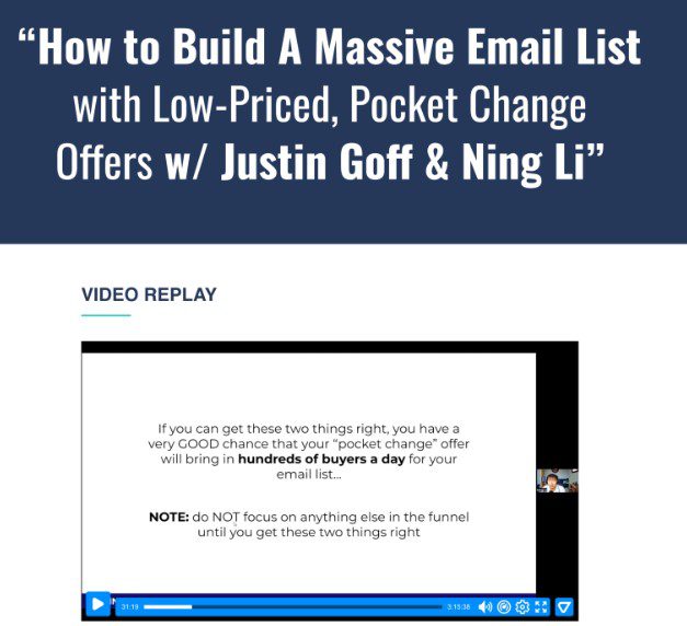 Justin Goff – How To Build A Massive Email List With Low-Priced ‘Pocket Change’ Offers