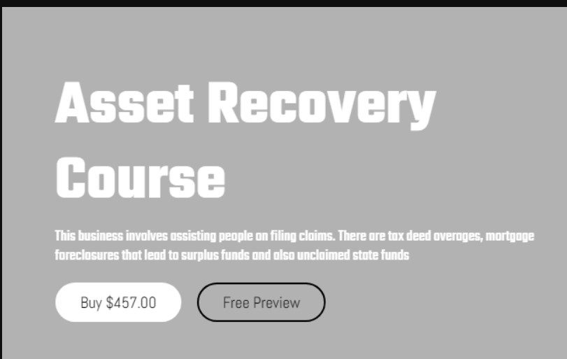 Money Making Juggernaut – Asset Recovery Course