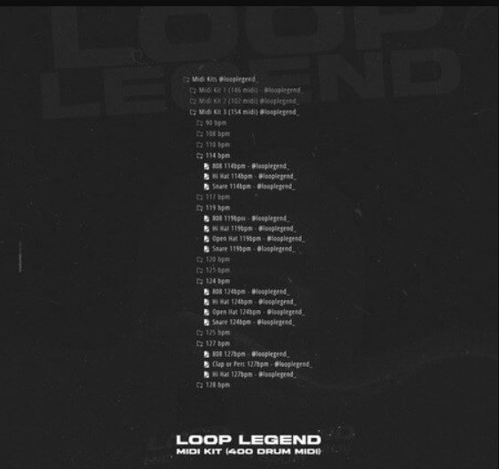 Loop Legend Midi Kit (400 Drum Midi)