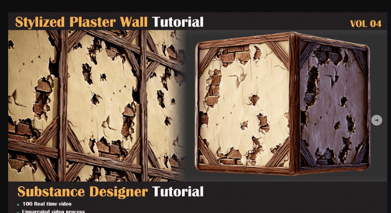 Artstation – Stylized Plaster Wall Tutorial, Vol.4 