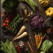 Karl Taylor Photography – Healthy living flat lay: Raw vegetables (Premium)