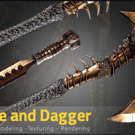 Flipped Normals – Axe & Dagger – Tutorial Full Process (Premium)