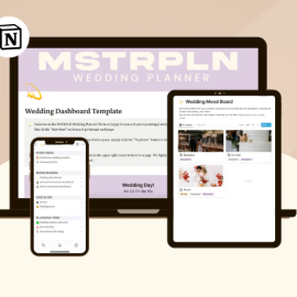 Notion Wedding Planner Dashboard (Premium)