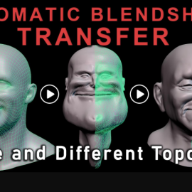 CGCircuit – Auto Blendshape Transfer Different Topo (Premium)