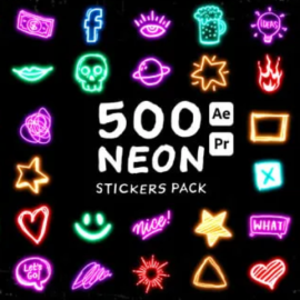 Videohive Neon Stickers Pack 55711102 (Premium)