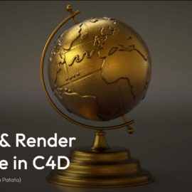 Patata School – Model & Render a Globe in C4D (Premium)